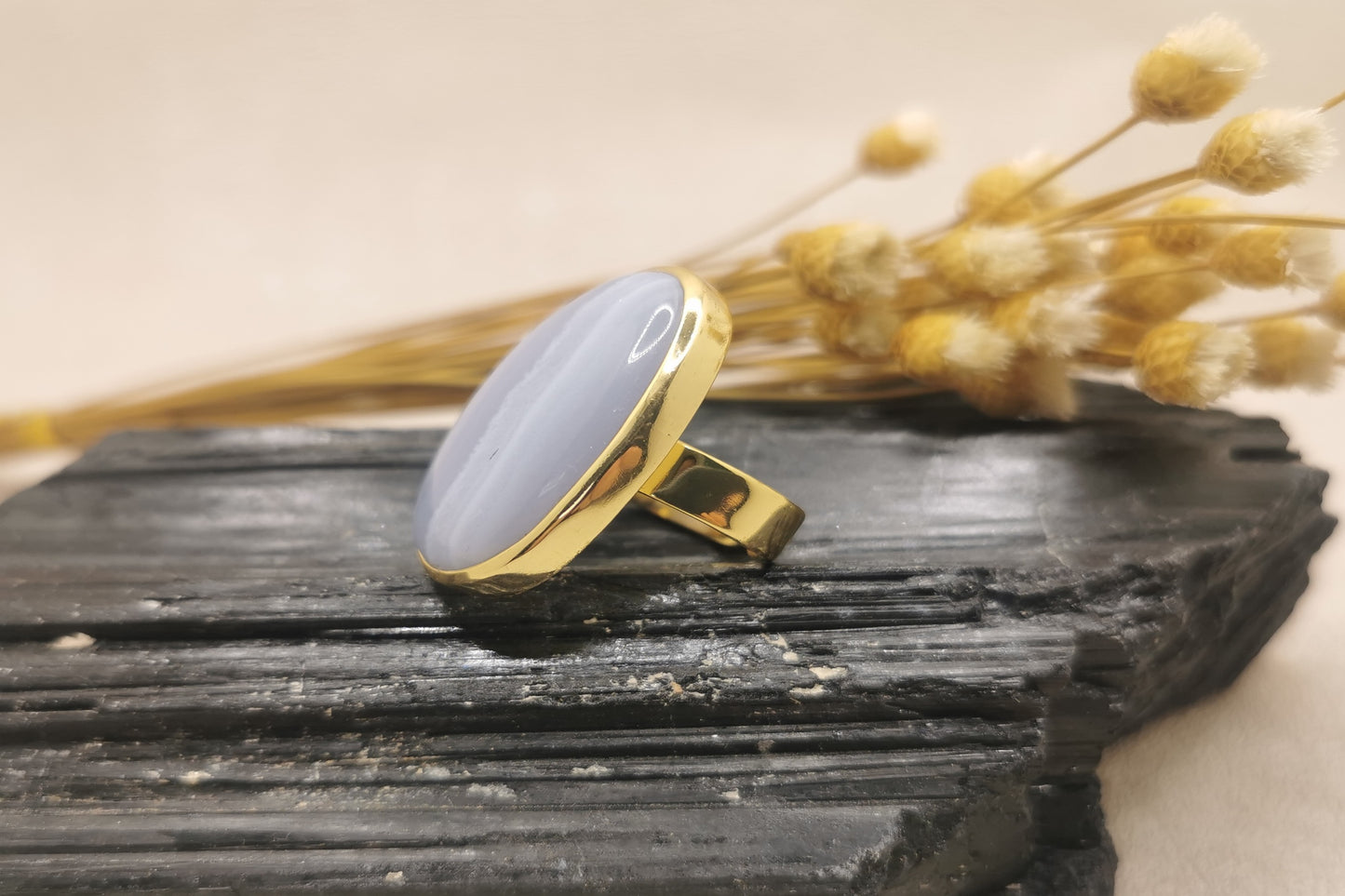 Bague Calcédoine "Océan"