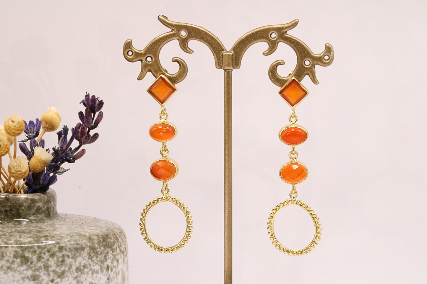 Boucles d’oreilles en acier inoxydable  – Beauté naturelle et charme intemporel