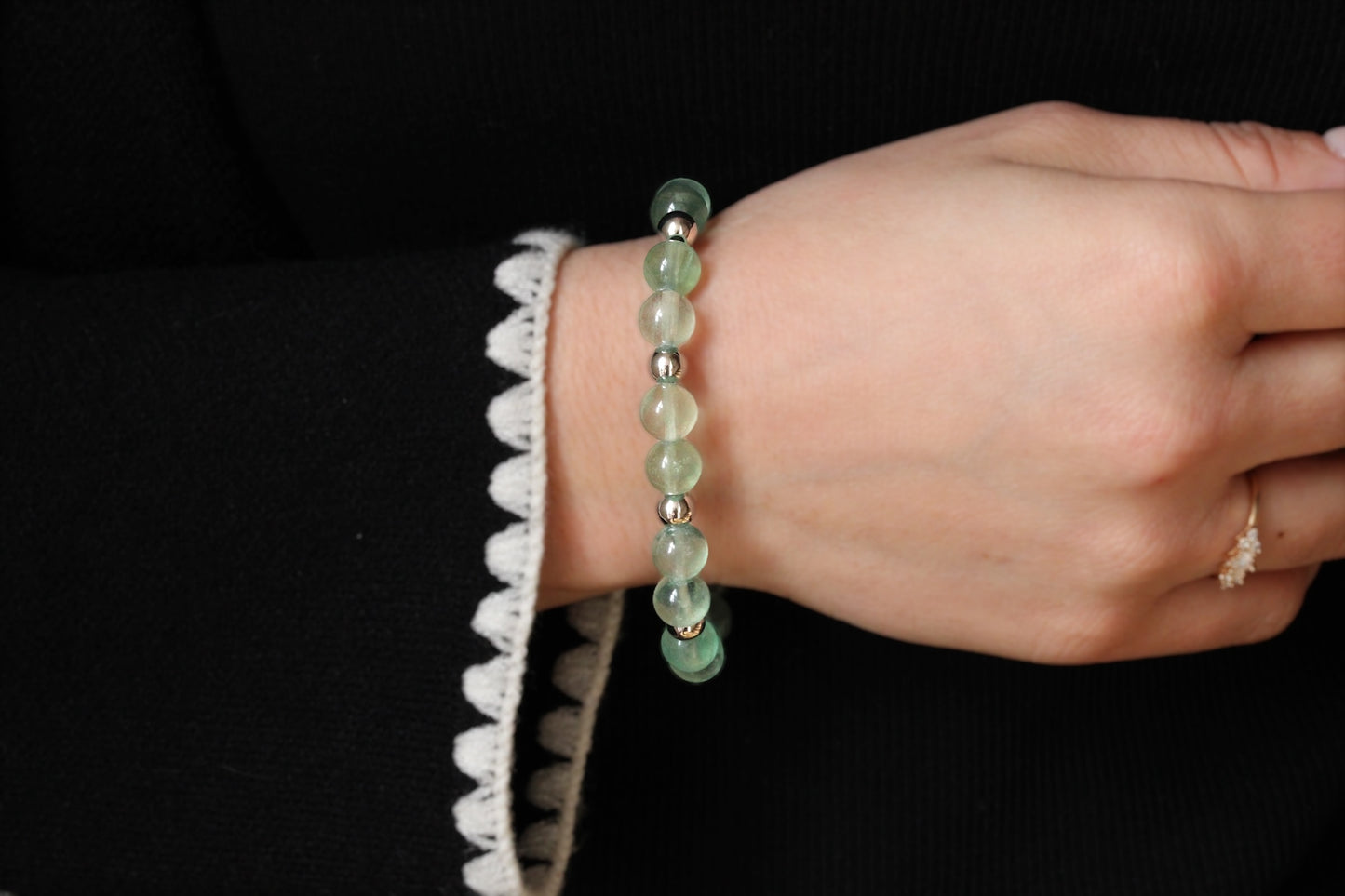 Bracelet Aventurine Verte Argent