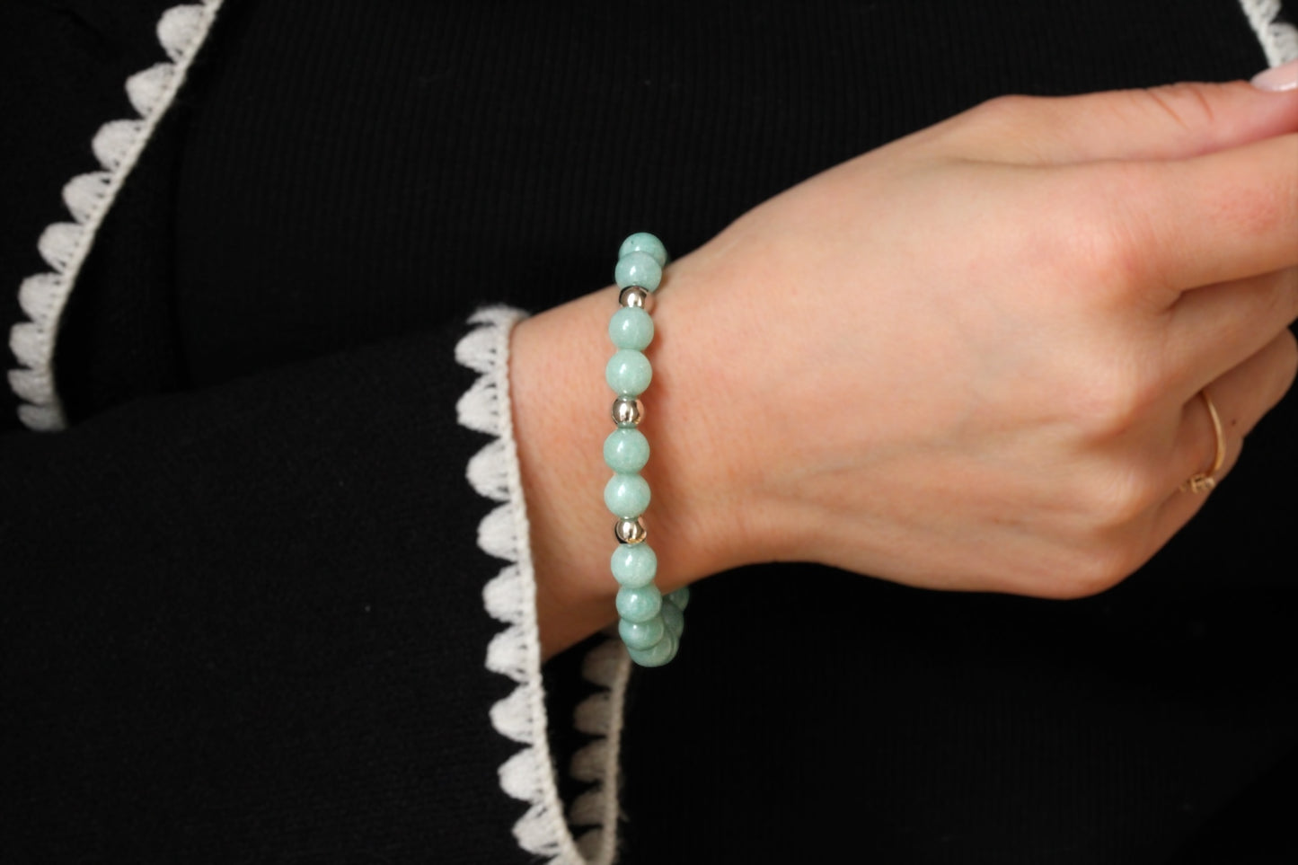 Bracelet Amazonite Argent
