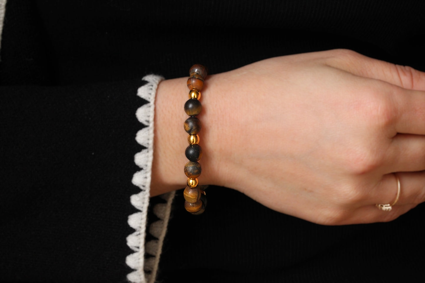 Bracelet Œil de Tigre Doré