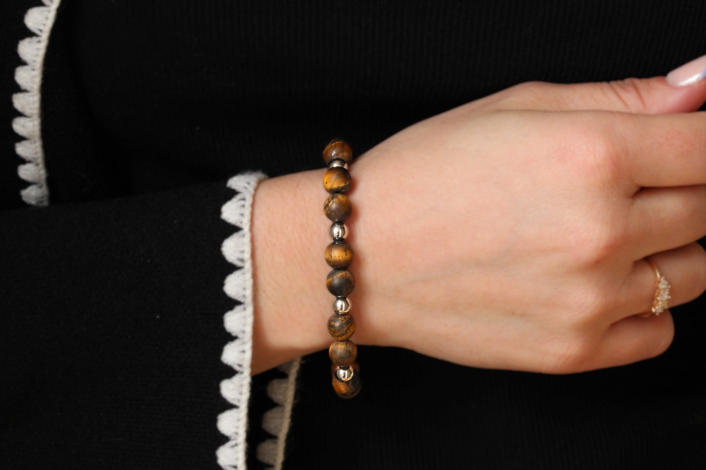 Bracelet Œil de Tigre Argent