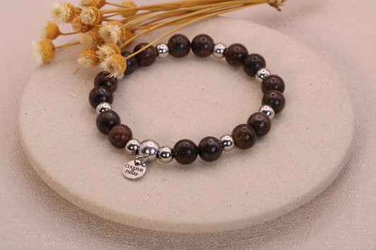 Bracelet Bronzite Argent