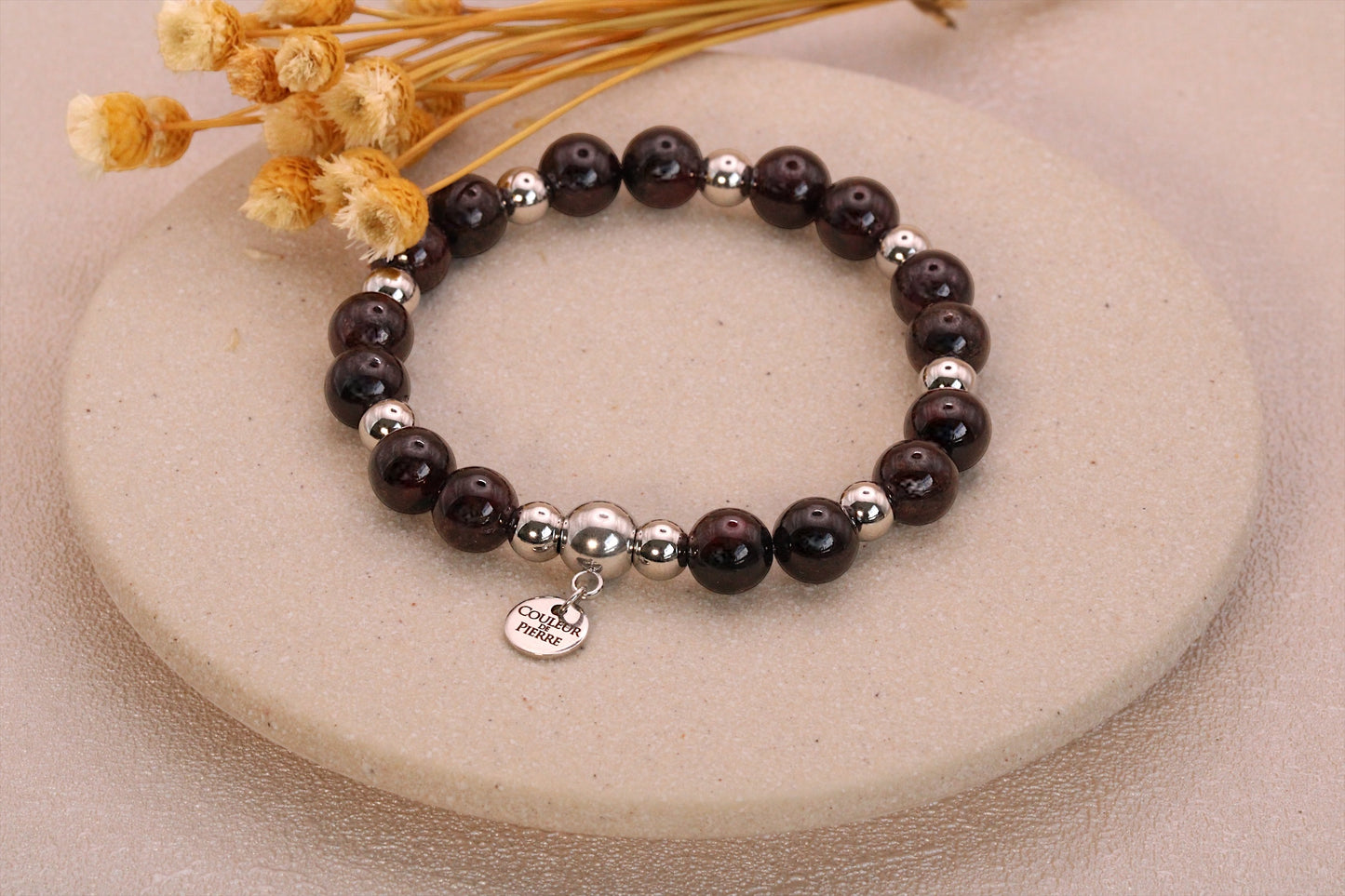 Bracelet Grenat Argent