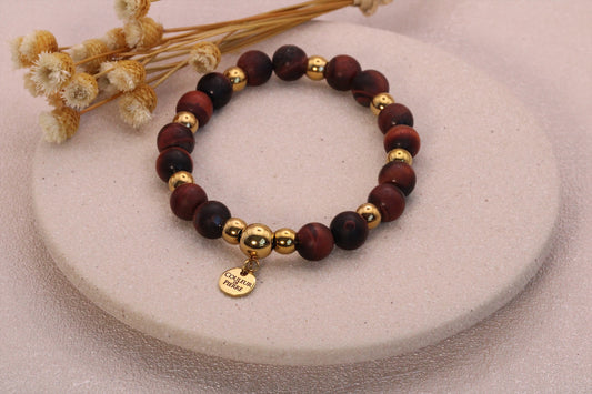Bracelet Œil de Taureau Doré