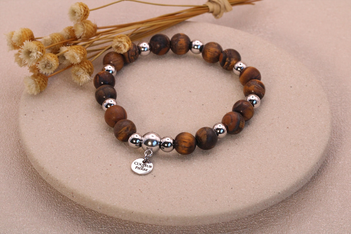 Bracelet Œil de Tigre Argent